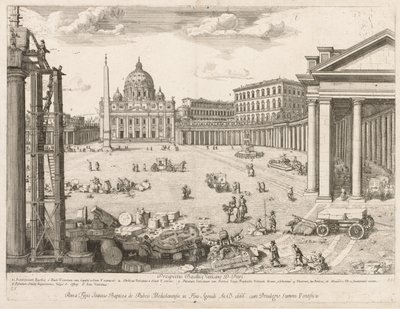 聖ローマのピーターズバシリカ、見通しLOCURI市Insignes [turn]、1666年。 作： Lievin Cruyl