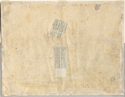 Rectoからの噴水の追跡および2つの面のスケッチ、1665年。 作： Lievin Cruyl