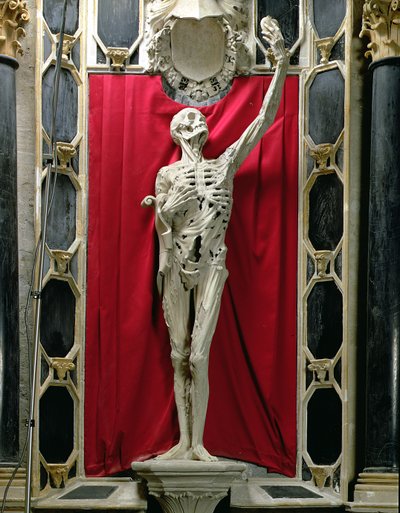 フレイデッド、またはスケルトン、ルネデシャロンの墓、プリンスオブオレンジ、1544年頃 作： Ligier Richier