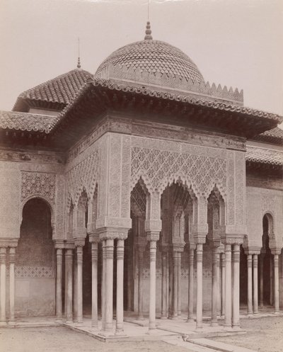 [ライオンの中庭、アルハンブラ、グラナダ]、1880 年代から 90 年代。 作： Likely Sebastiano Tassinari.