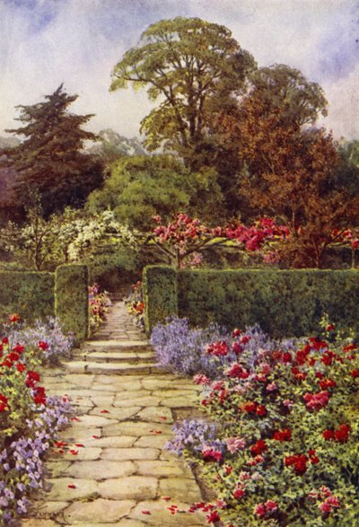 The Rose Walk（カラーリトグラフ 作： Lilian Stannard