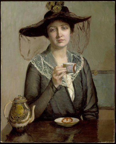 一杯のお茶、1900年頃 作： Lilla Cabot Perry