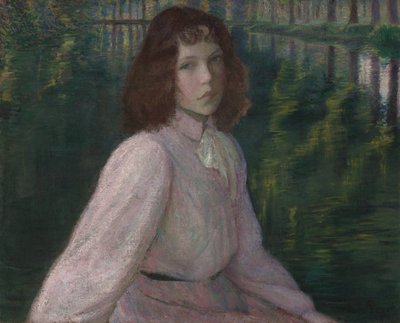 川の曲がり角で（オン・ザ・リバーII） 作： Lilla Cabot Perry