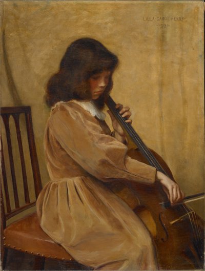 チェロを弾く少女 作： Lilla Cabot Perry
