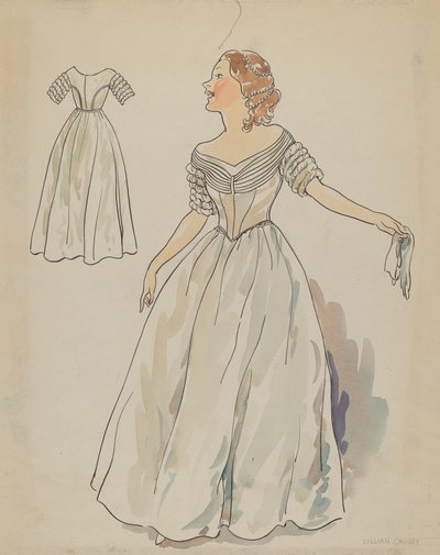 ドレス、1936年頃 作： Lillian Causey