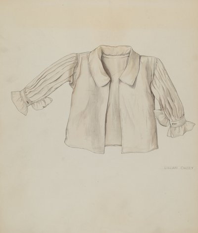 クエーカー・ベイビー・シャツ、c。 1937年。 作： Lillian Causey