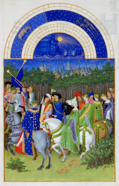ベリー公、1412-1416年の非常に豊かな時間 作： Limbourg Brothers
