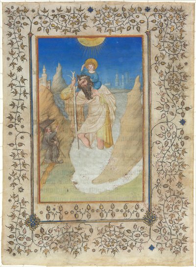 幼子キリストを抱く聖クリストフォロス 作： Limbourg Brothers