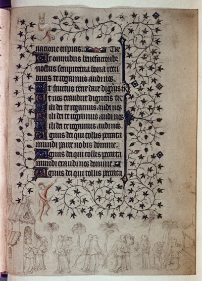 時祷の書による聖歌：ペストに対するローマの大行列 作： リンブール兄弟