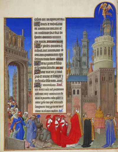 ベリー公爵の裕福な生活：聖グレゴリーの行列 前編 作： Limbourg Brothers