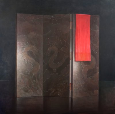 ドラゴンスクリーン、2012（キャンバスにアクリル） 作： Lincoln Seligman