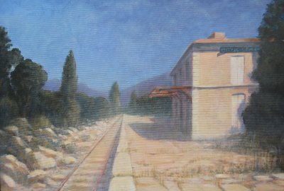 プロヴァンス地方のエントレーグ駅 作： Lincoln Seligman