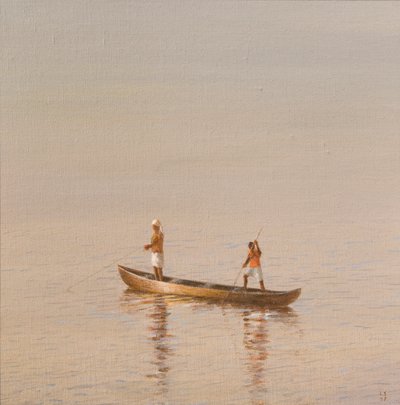 ケララ州の漁師 作： Lincoln Seligman