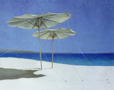 傘、ギリシャ、1995年（紙にアクリル） 作： Lincoln Seligman