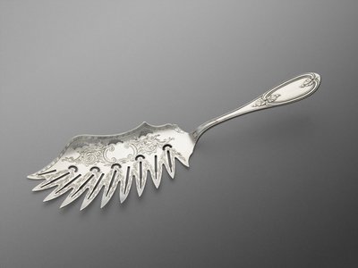 マカロニナイフ、1857年～1865年頃（銀製 作： Lincoln and Foss Haddock