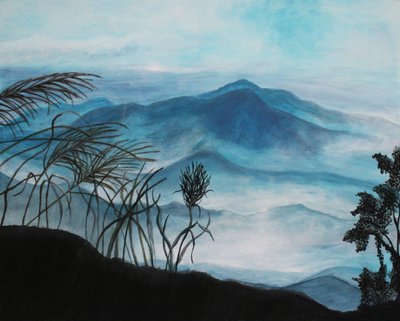 夜の気分の山のパノラマ 作： Lindhaus
