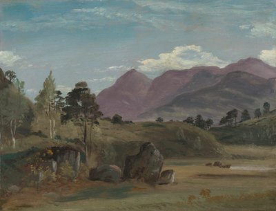 山の風景、おそらく湖水地方 作： Lionel Constable