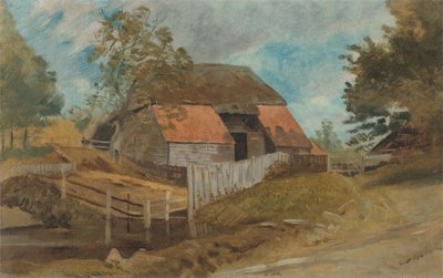 1855年頃の古い納屋。 作： Lionel Constable