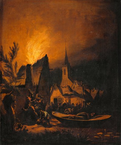 村の火事... 作： Lionel Hamilton-Renwick