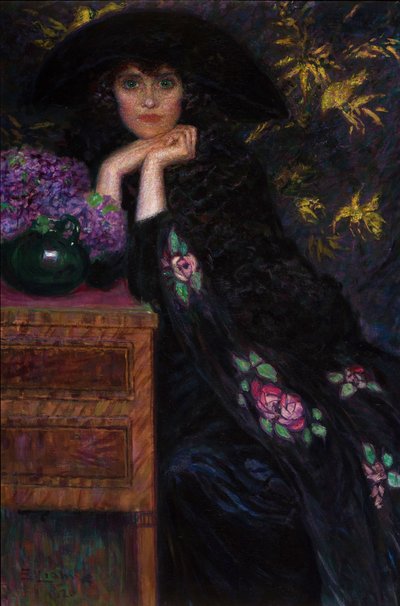 ヴィオレットの女性の肖像画、1920年。 作： Lionne