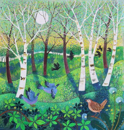 Birds on the Common、2021年（キャンバスにアクリル） 作： Lisa Graa Jensen