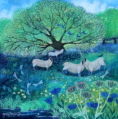 トンボ、2022年、（紙にアクリル） 作： Lisa Graa Jensen