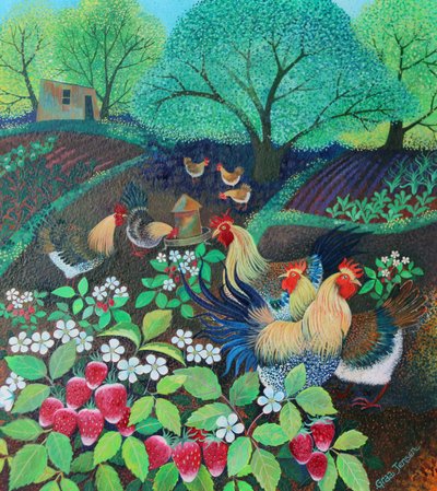 Hen Party、2016年（紙にアクリルインク） 作： Lisa Graa Jensen