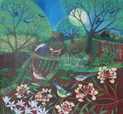 ハニーサックル、2016年（紙にアクリルインク） 作： Lisa Graa Jensen