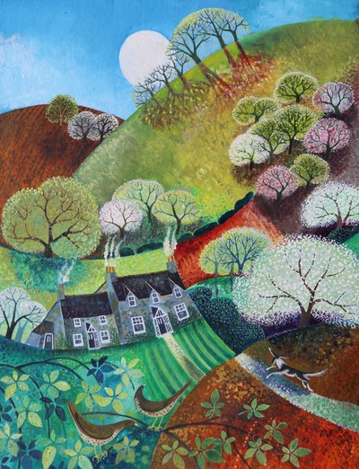ほぼ春、2021年、（紙にアクリル） 作： Lisa Graa Jensen