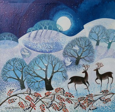 Snowy Land、2017年（紙にアクリルインク） 作： Lisa Graa Jensen