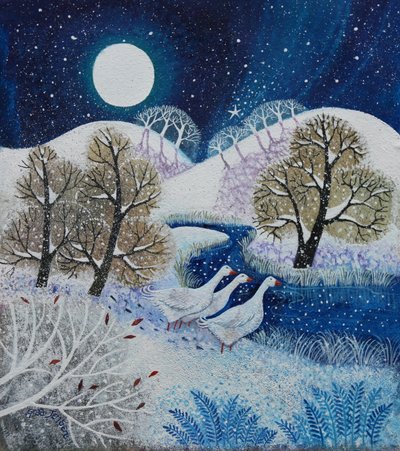 Snowy Silence, 2021, (キャンバスにアクリル) 作： Lisa Graa Jensen