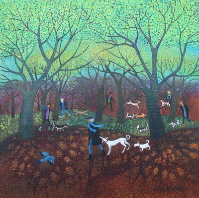 春の散歩道、2024年（キャンバスにアクリル画） 作： Lisa Graa Jensen