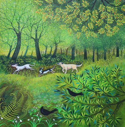 スリー・フレンズ、2024年（キャンバスにアクリル画） 作： Lisa Graa Jensen