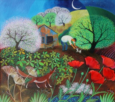 2017年までの時間（紙にアクリルインク） 作： Lisa Graa Jensen