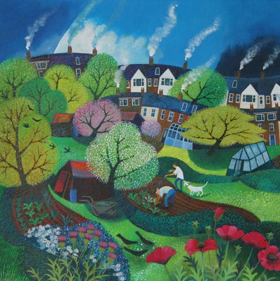 Veggie Patch、2015年（紙にアクリルインク） 作： Lisa Graa Jensen