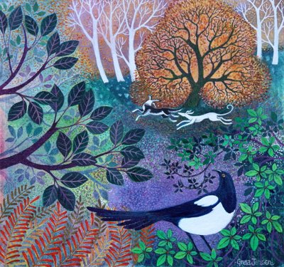 Watchful Eye、2021、（リネンにアクリル） 作： Lisa Graa Jensen