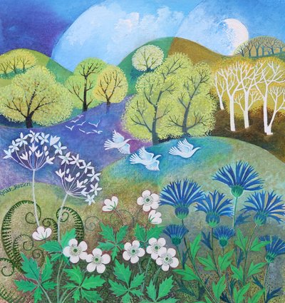 Wood Anemones, 2021, (キャンバスにアクリル) 作： Lisa Graa Jensen