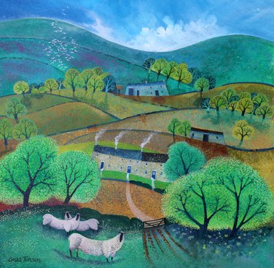 ヨークシャーデイルズ2016（紙にアクリルインク） 作： Lisa Graa Jensen