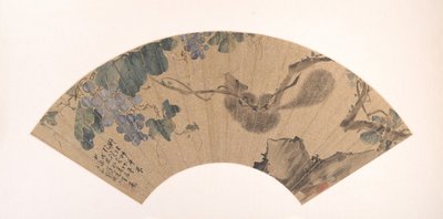 リスとブドウ、1868 年。 作： Liu Deliu