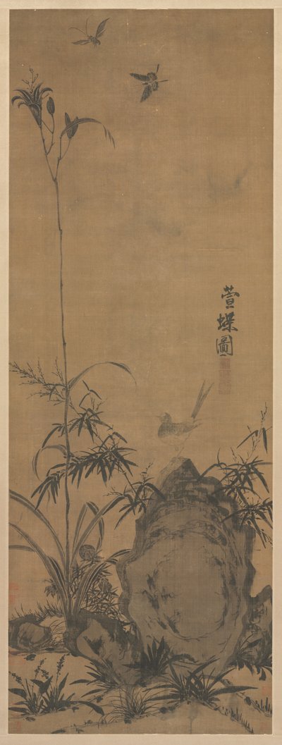 百合と蝶 作： Liu Shanshou