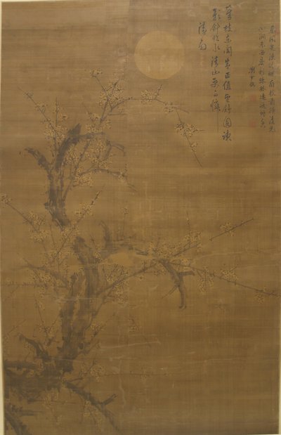 月光雪花梅図屏風 16世紀 作： Liu Shiru