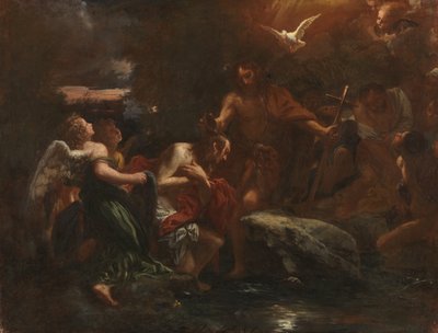 キリストの洗礼、1673年 作： Livio Mehus