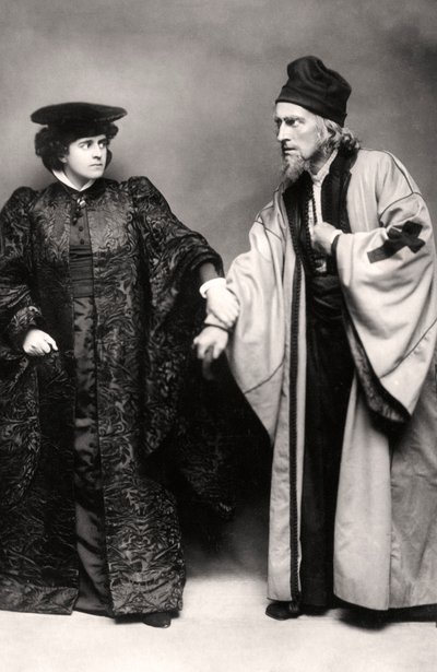 20世紀初頭のヴェネツィアの商人のGertude ElliottとJohnston Forbes-Robertson。 作： Lizzie Caswall Smith