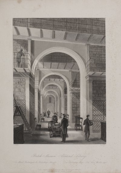 大英博物館、ホルボーン、1850年頃（エングレーヴィング 作： Llewellyn (after) Jewitt