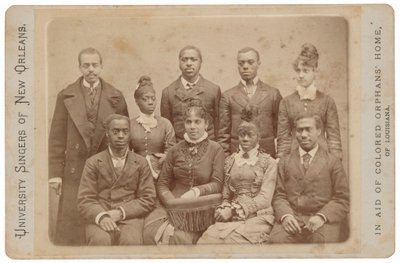 ニューオーリンズのユニヴァーシティ・シンガーズ,c.1879年（写真） 作： ルウェリン・A・ソーヤー
