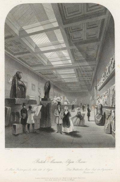 大英博物館のエルギンルーム 作： Llewellyn Jewitt