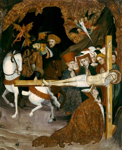 磔刑の使徒聖アンデレ。リュイス・ボラッサ（1360-1425）の絵 作： Lluís Borrassà