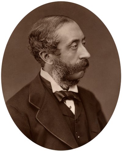カーナボン伯、古物商協会の会長、1880年。 作： Lock and Whitfield