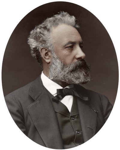 ジュールヴェルヌ、フランスの小説家、1877年。 作： Lock and Whitfield