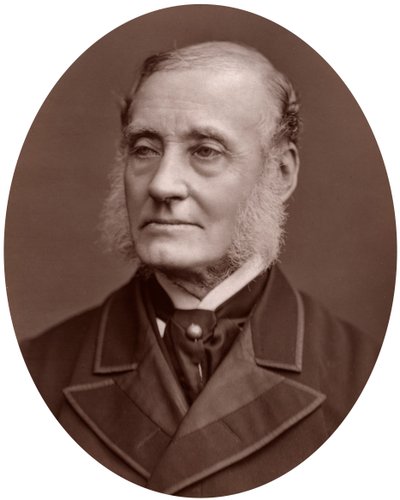 1877年、英国外交官で王立地理学会の会長、ラザフォードアルコック卿。 作： Lock and Whitfield